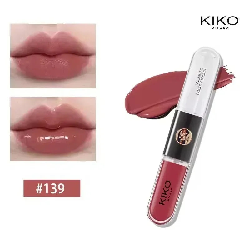 KIKO Brillo Labial Líquido 3D Transparente, Efecto Espejo, Nutritivo, Labios Voluminosos, Larga Duración, Tono Té con Leche/Pasta de Frijol