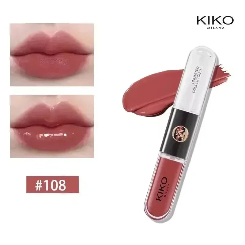 KIKO Brillo Labial Líquido 3D Transparente, Efecto Espejo, Nutritivo, Labios Voluminosos, Larga Duración, Tono Té con Leche/Pasta de Frijol