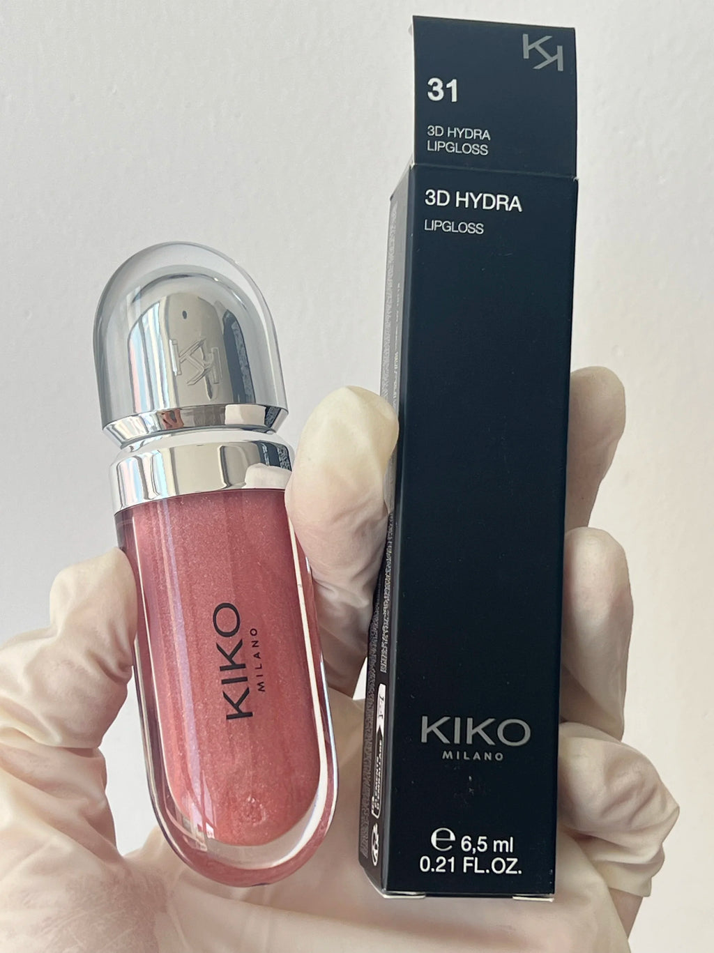 KIKO Brillo Labial Líquido 3D Transparente, Efecto Espejo, Nutritivo, Labios Voluminosos, Larga Duración, Tono Té con Leche/Pasta de Frijol