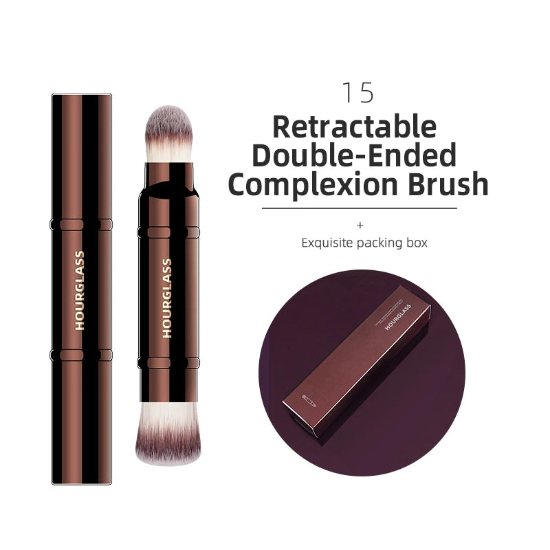 Set de maquillaje en polvo, base correctora, colorete, bronceador, sombra de ojos, delineador de ojos, brocha para esculpir