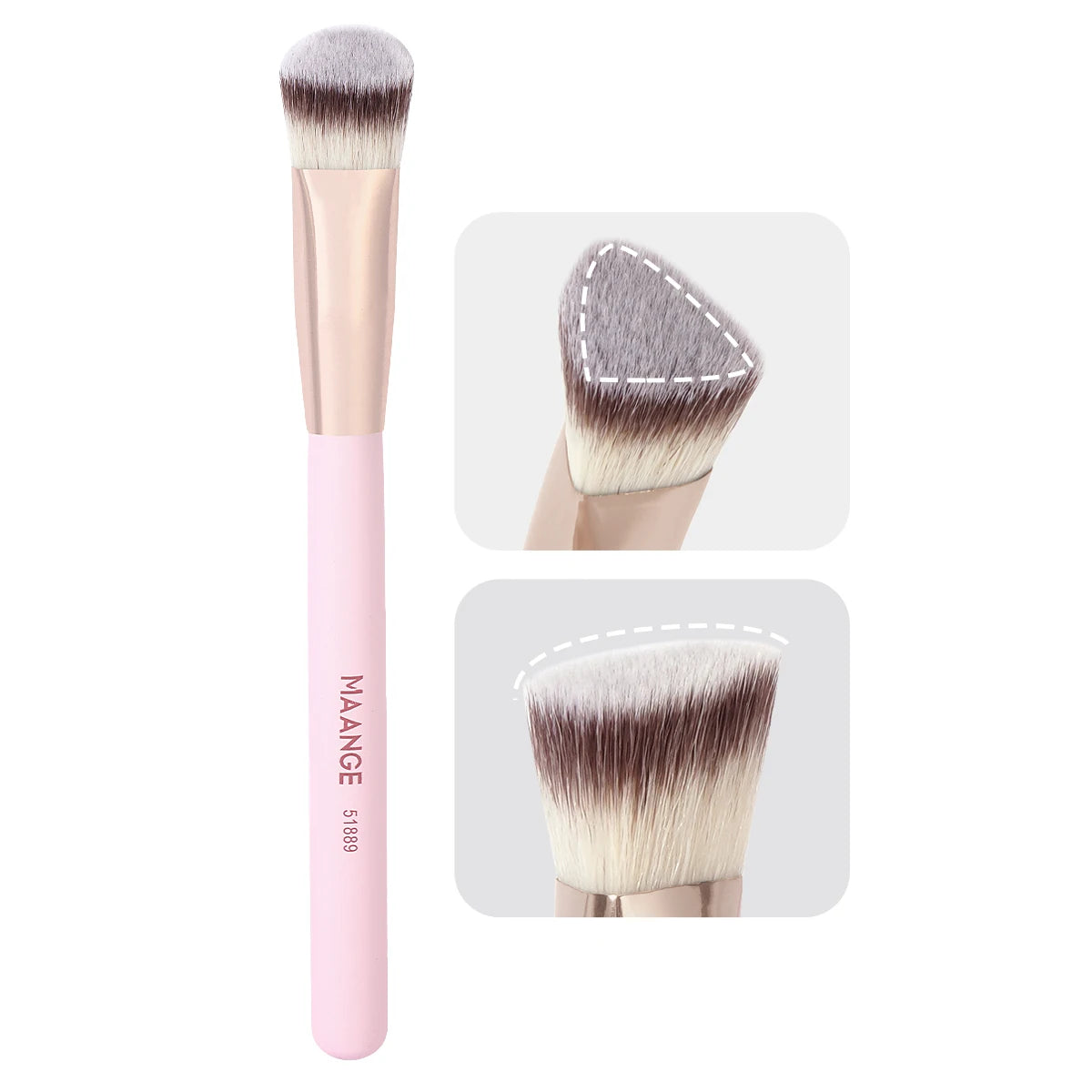 MAANGE-brocha de maquillaje para corrector de ojos, brocha triangular para base, mezcla de crema líquida, corrector, herramientas cosméticas de maquillaje