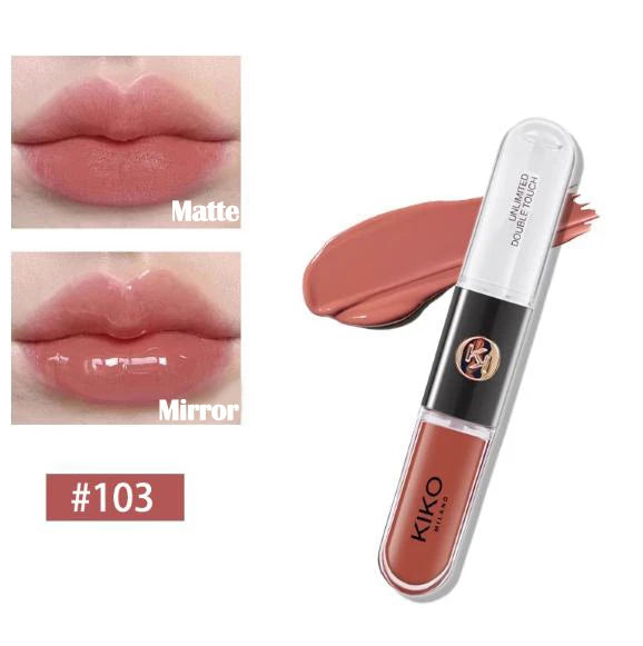 KIKO Brillo Labial Líquido 3D Transparente, Efecto Espejo, Nutritivo, Labios Voluminosos, Larga Duración, Tono Té con Leche/Pasta de Frijol