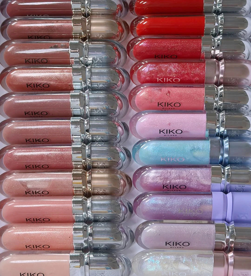 KIKO Brillo Labial Líquido 3D Transparente, Efecto Espejo, Nutritivo, Labios Voluminosos, Larga Duración, Tono Té con Leche/Pasta de Frijol