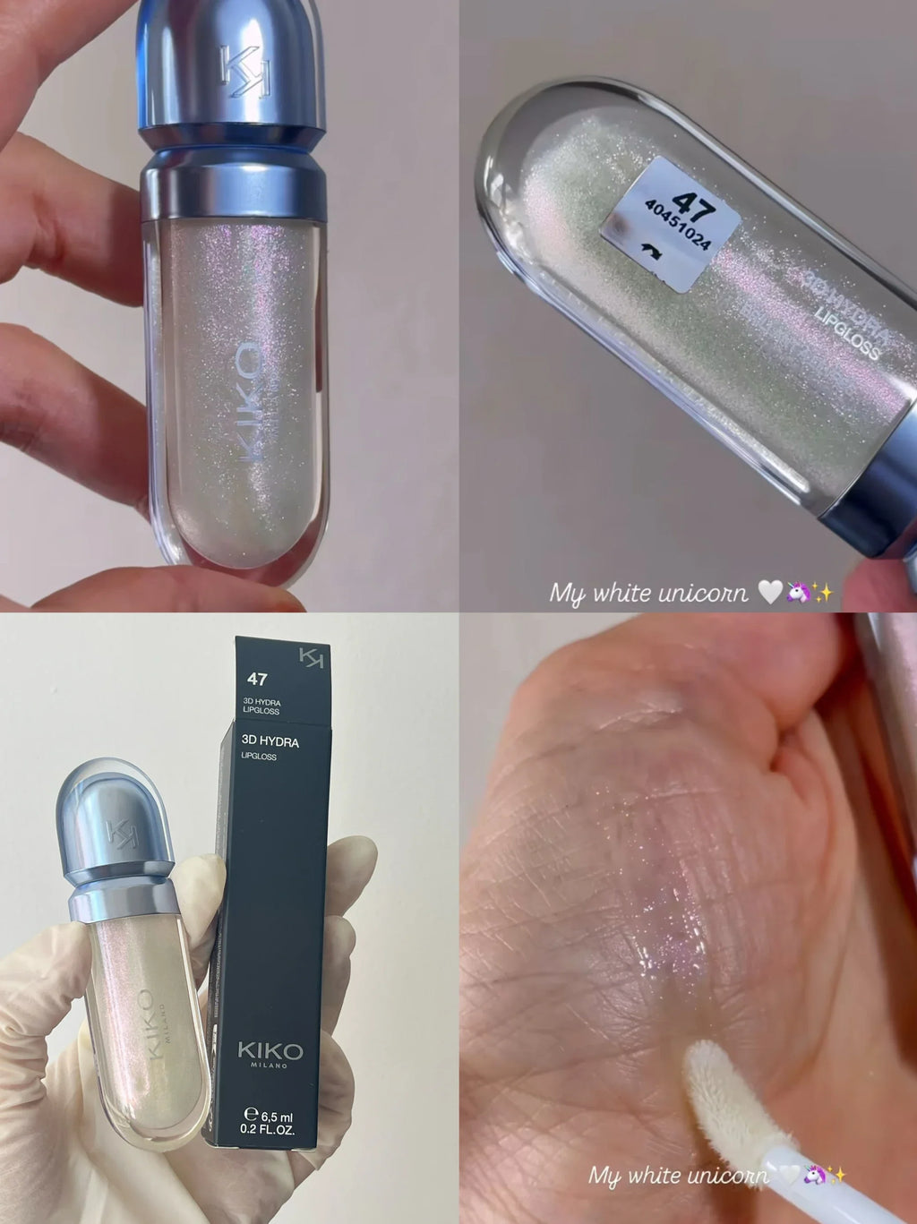 KIKO Brillo Labial Líquido 3D Transparente, Efecto Espejo, Nutritivo, Labios Voluminosos, Larga Duración, Tono Té con Leche/Pasta de Frijol