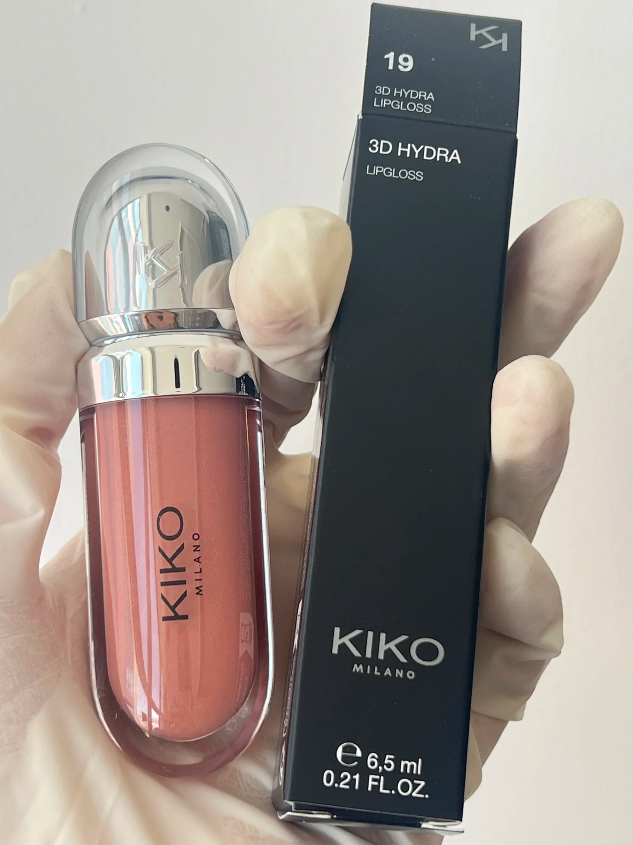 KIKO Brillo Labial Líquido 3D Transparente, Efecto Espejo, Nutritivo, Labios Voluminosos, Larga Duración, Tono Té con Leche/Pasta de Frijol