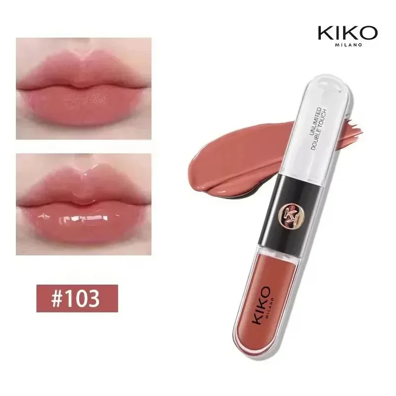 KIKO Brillo Labial Líquido 3D Transparente, Efecto Espejo, Nutritivo, Labios Voluminosos, Larga Duración, Tono Té con Leche/Pasta de Frijol