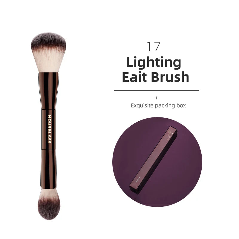 Set de maquillaje en polvo, base correctora, colorete, bronceador, sombra de ojos, delineador de ojos, brocha para esculpir