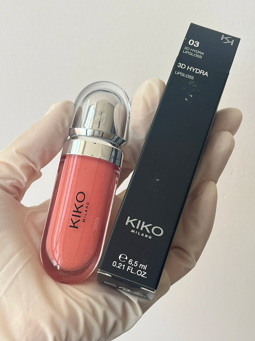 KIKO Brillo Labial Líquido 3D Transparente, Efecto Espejo, Nutritivo, Labios Voluminosos, Larga Duración, Tono Té con Leche/Pasta de Frijol