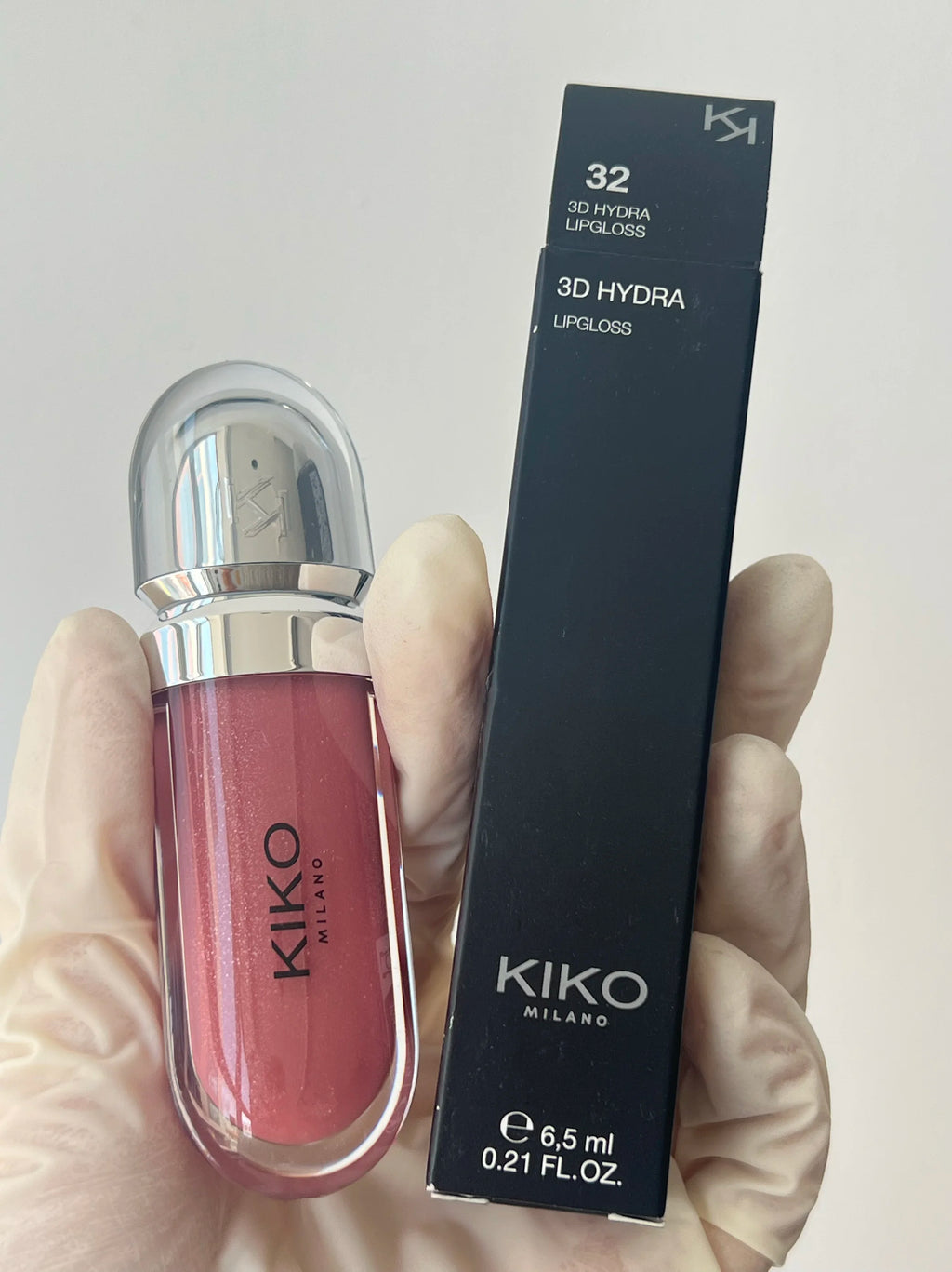 KIKO Brillo Labial Líquido 3D Transparente, Efecto Espejo, Nutritivo, Labios Voluminosos, Larga Duración, Tono Té con Leche/Pasta de Frijol