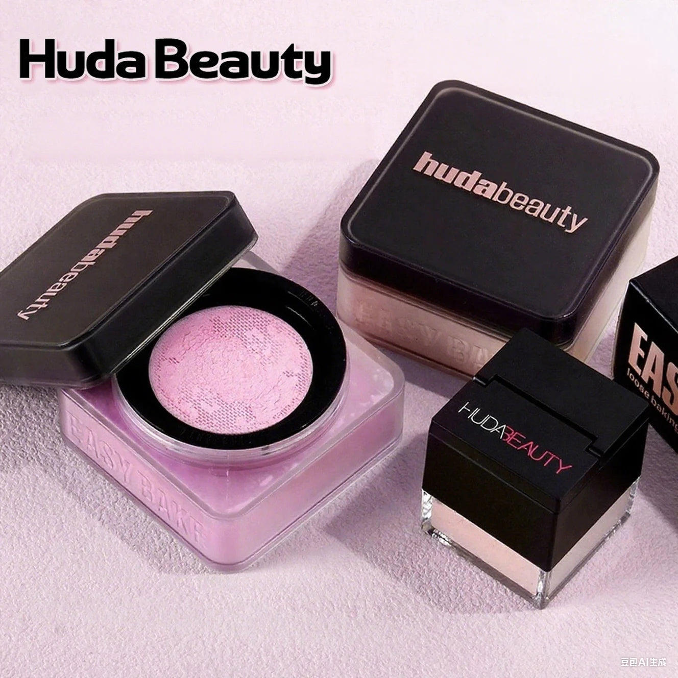 Huda Beauty-polvo de ajuste delicado, duradero, sin desprendimiento, Control de maquillaje, bloqueo de aceite, humedad, crea un maquillaje de Base de poros cero