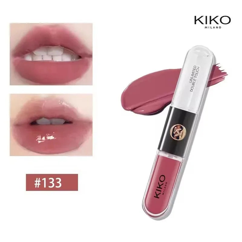 KIKO Brillo Labial Líquido 3D Transparente, Efecto Espejo, Nutritivo, Labios Voluminosos, Larga Duración, Tono Té con Leche/Pasta de Frijol