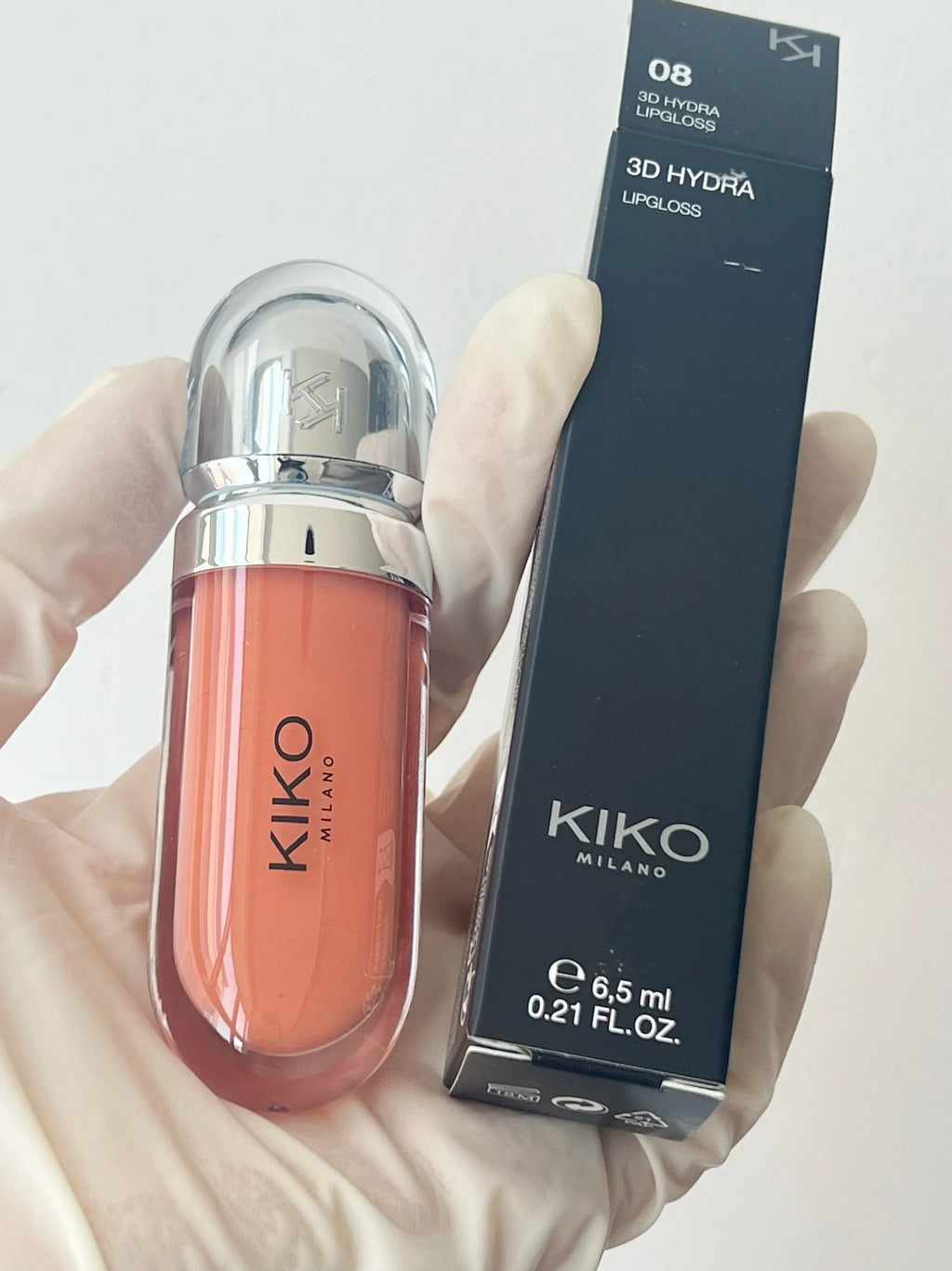 KIKO Brillo Labial Líquido 3D Transparente, Efecto Espejo, Nutritivo, Labios Voluminosos, Larga Duración, Tono Té con Leche/Pasta de Frijol