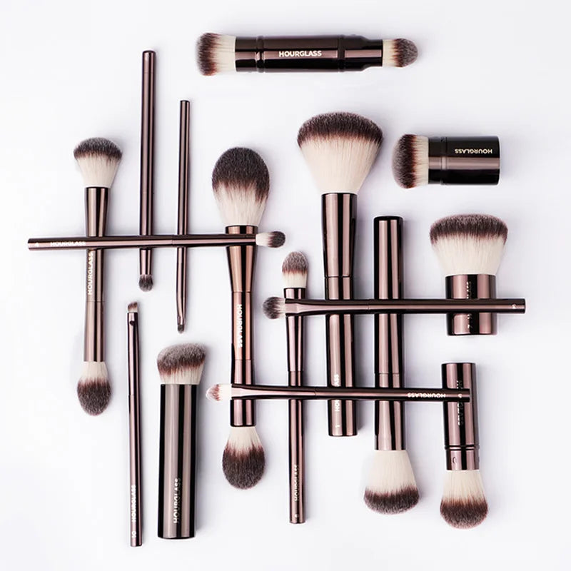 Set de maquillaje en polvo, base correctora, colorete, bronceador, sombra de ojos, delineador de ojos, brocha para esculpir