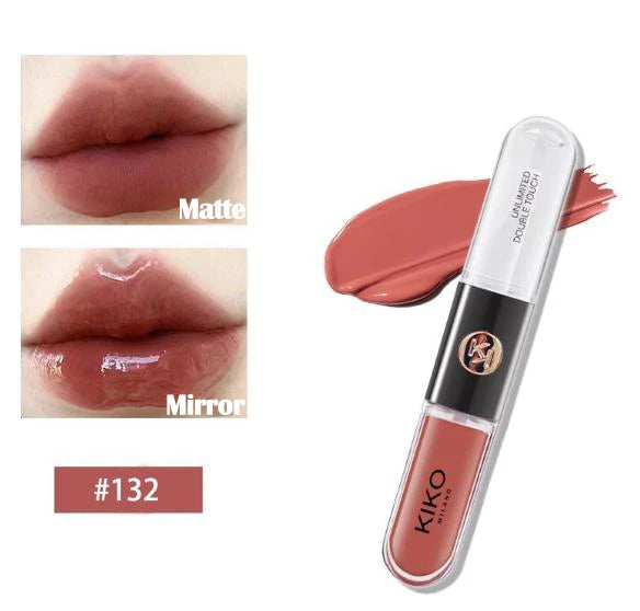 KIKO Brillo Labial Líquido 3D Transparente, Efecto Espejo, Nutritivo, Labios Voluminosos, Larga Duración, Tono Té con Leche/Pasta de Frijol