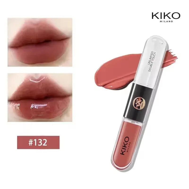KIKO Brillo Labial Líquido 3D Transparente, Efecto Espejo, Nutritivo, Labios Voluminosos, Larga Duración, Tono Té con Leche/Pasta de Frijol