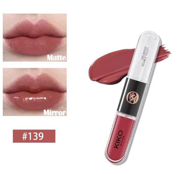 KIKO Brillo Labial Líquido 3D Transparente, Efecto Espejo, Nutritivo, Labios Voluminosos, Larga Duración, Tono Té con Leche/Pasta de Frijol