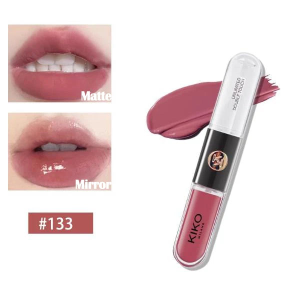 KIKO Brillo Labial Líquido 3D Transparente, Efecto Espejo, Nutritivo, Labios Voluminosos, Larga Duración, Tono Té con Leche/Pasta de Frijol